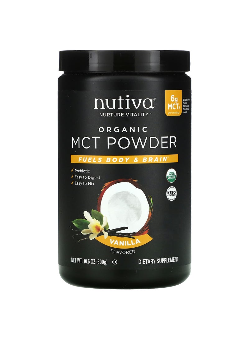 Organic MCT Powder, Vanilla, 10.6 oz (300 g)
